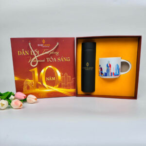 Set Bình Giữ Nhiệt Cốc Sứ In Logo Theo Yêu Cầu | BCSPPR01
