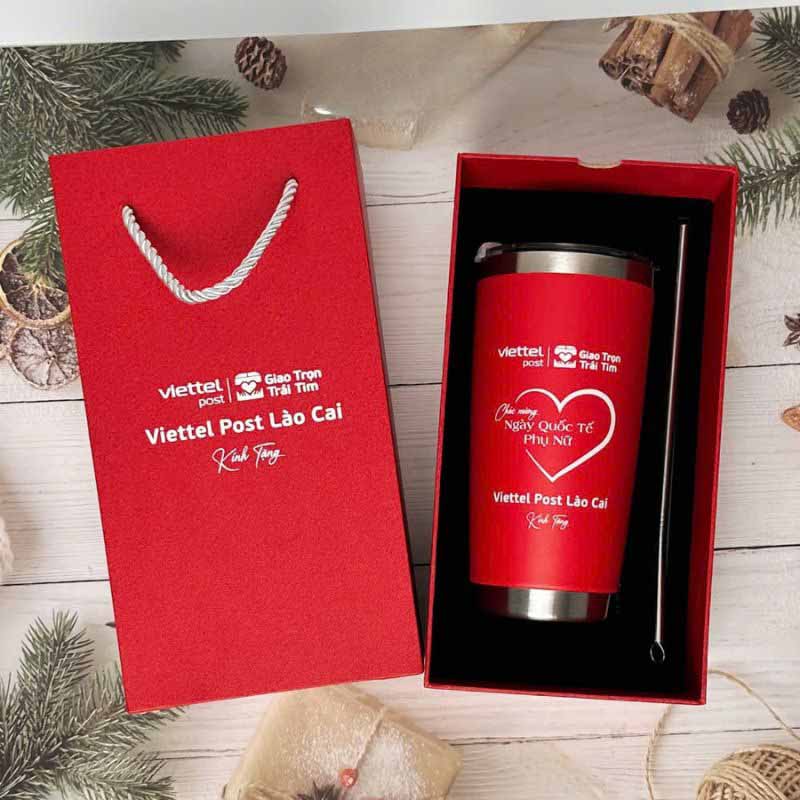 set cốc giữ nhiệt 600ml in theo yêu cầu