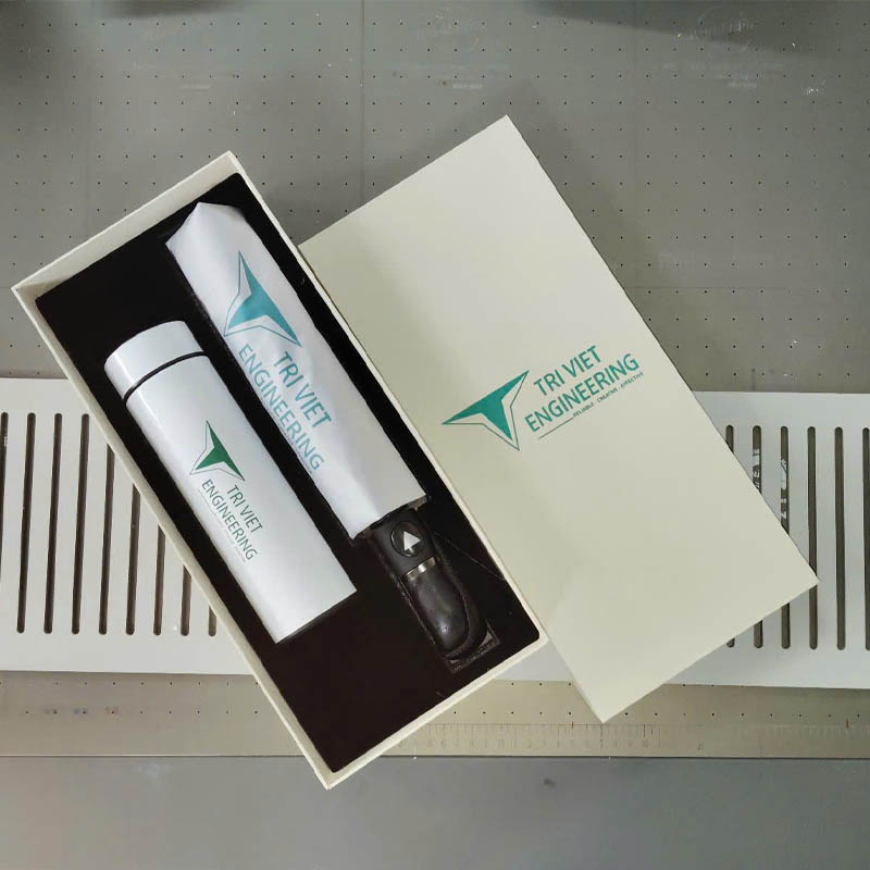 set ô bình giữ nhiệt in logo