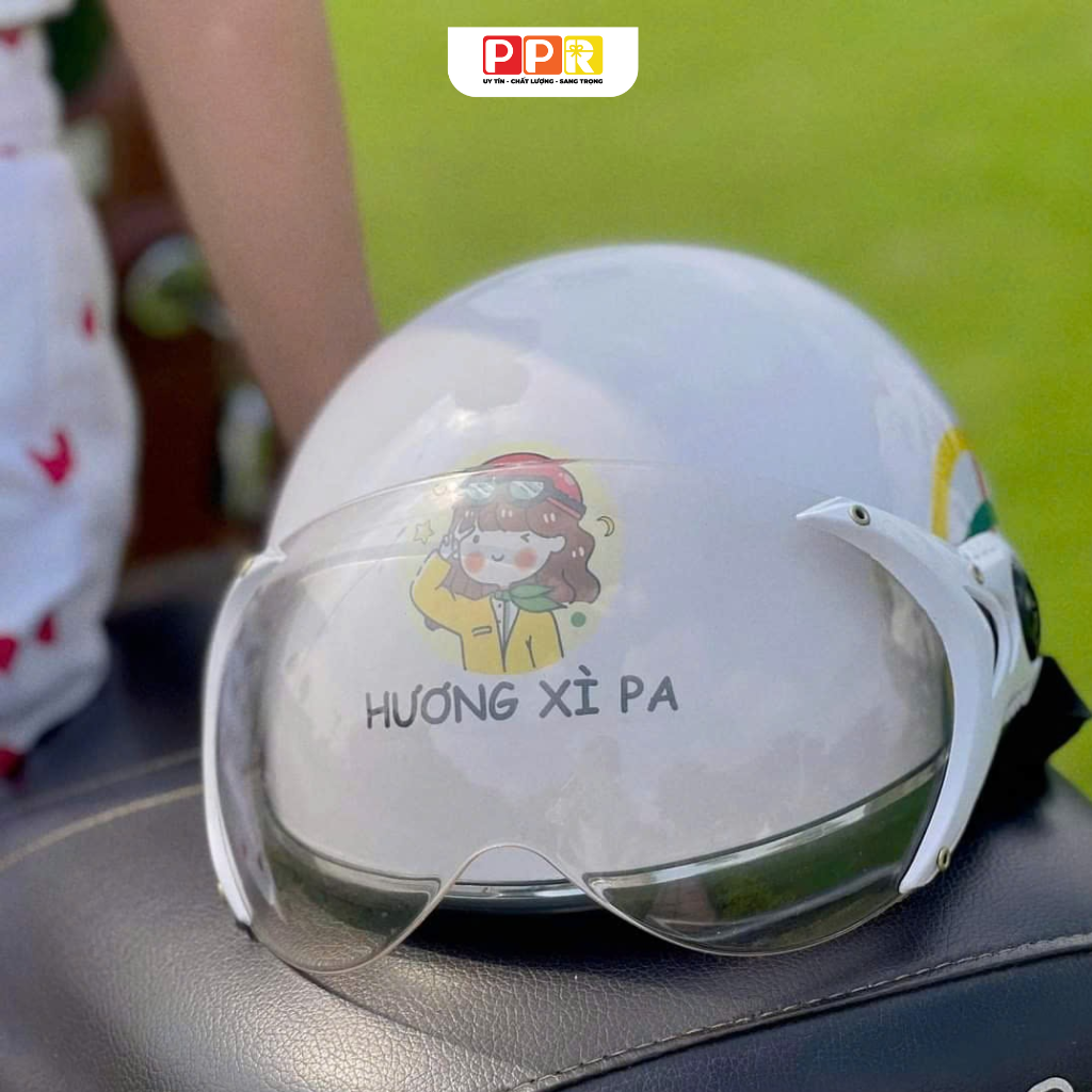 Mũ bảo hiểm Haly có kính