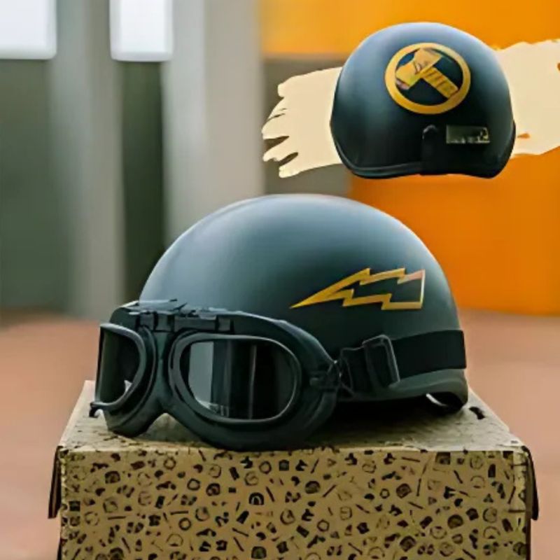 Mũ bảo hiểm nửa đầu có kính MBHNĐPPR04