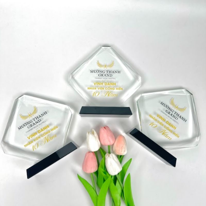 Cúp Pha Lê Khắc Logo Theo Yêu Cầu CPLPPR01