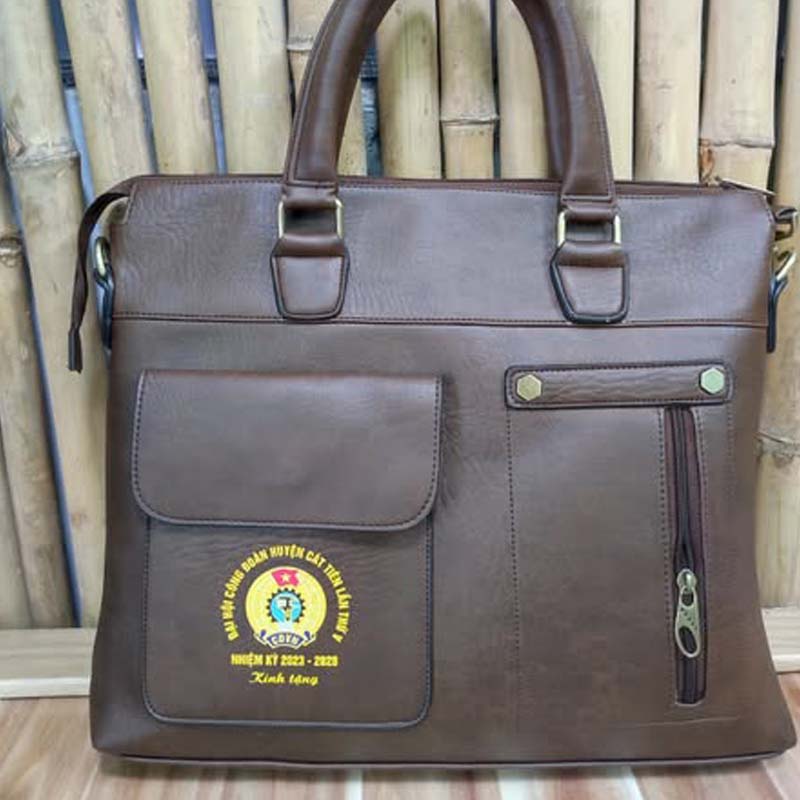 Cặp Da Văn Phòng In Logo Làm Quà Tặng Đại Hội | CDPPR05