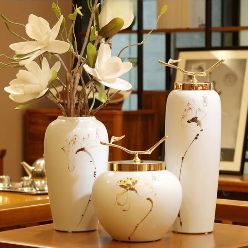 Bình Cắm Hoa Sứ In Họa Tiết BHSPPR15