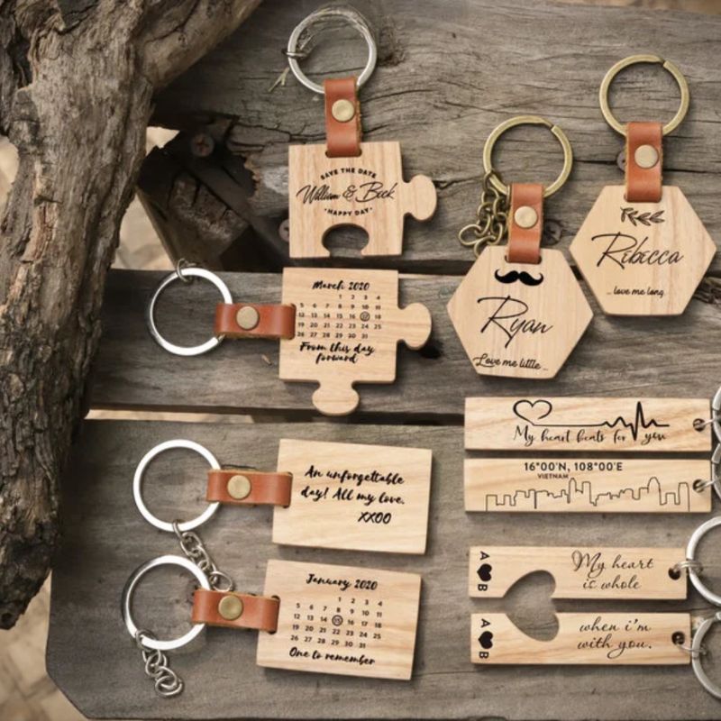 Móc Khóa Gỗ Khắc Theo Yêu Cầu MKPPR09