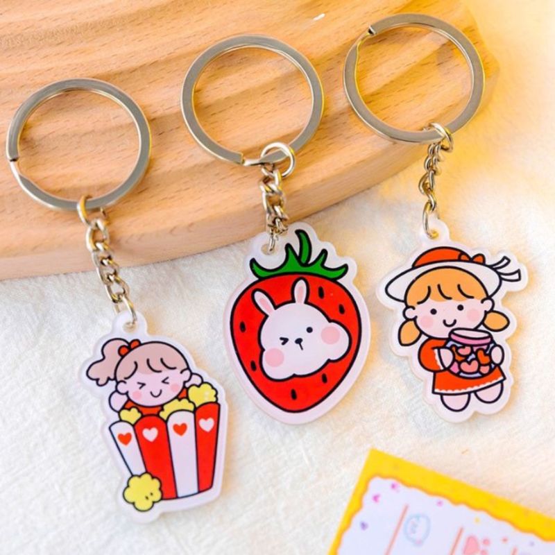 Móc khóa Mica cắt theo yêu cầu MKPPR05