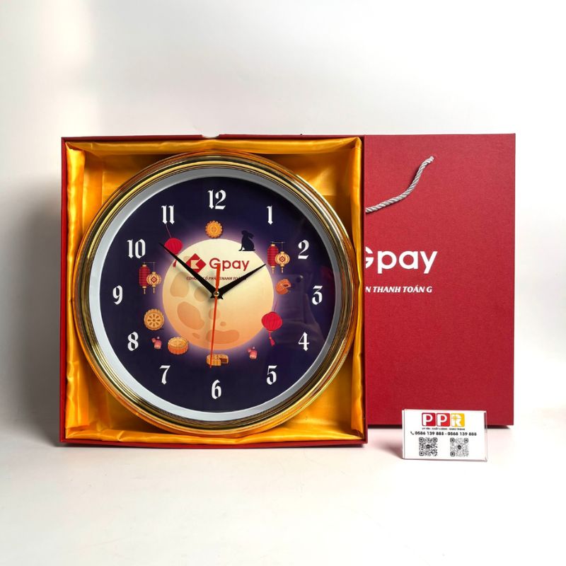 Đồng hồ 35x35cm hộp xi ĐHHXPPR01