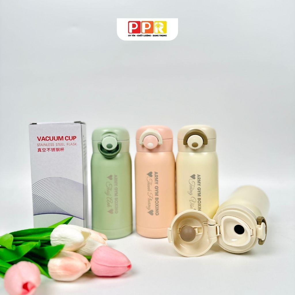 Bình giữ nhiệt 350ml in khắc logo