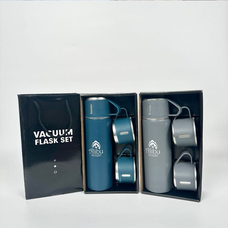 Bình Giữ Nhiệt Kèm Hai Cốc In Logo Doanh Nghiệp | BGNPPR02