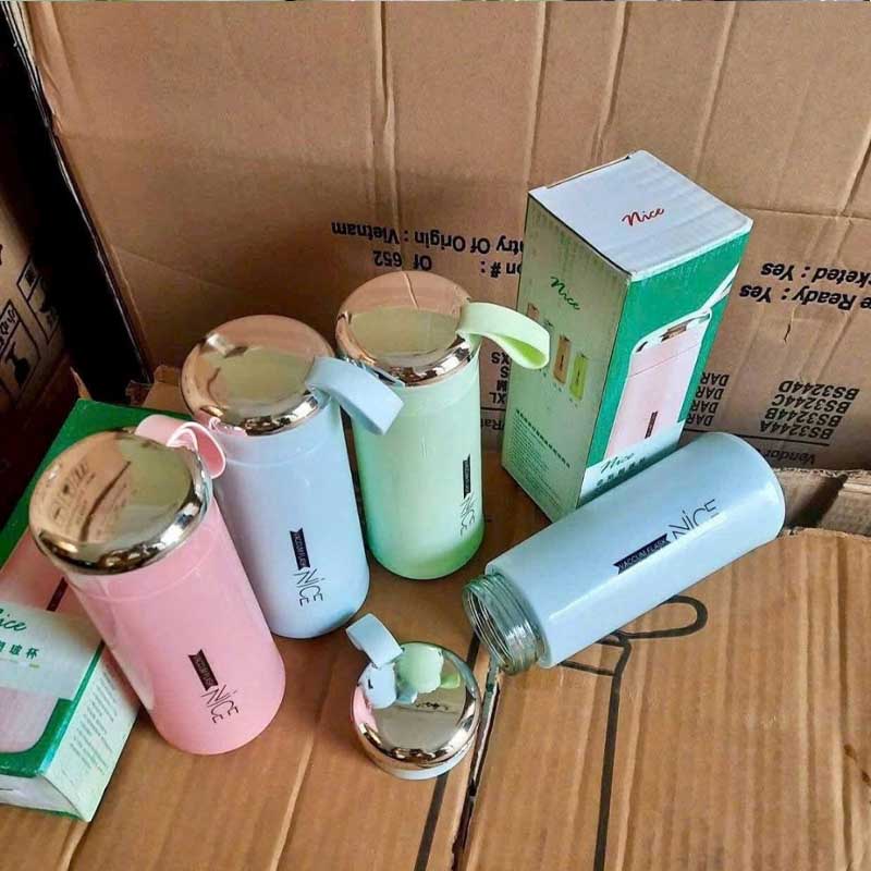 Bình Thủy Tinh Bọc Nhựa In Logo Công Ty | BTTPPR03