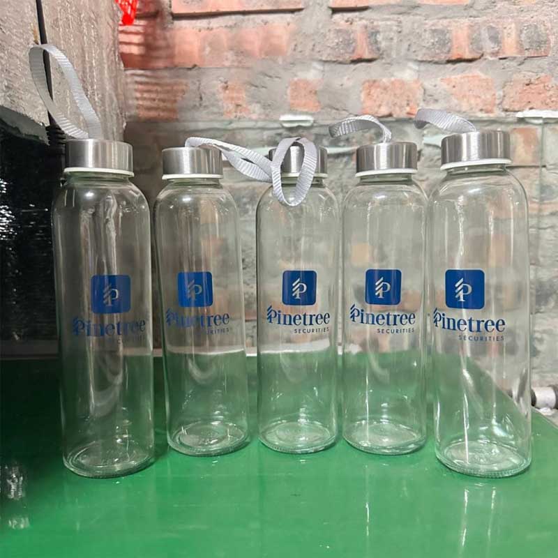 Bình Thủy Tinh 400ml In Logo Theo Yêu Cầu | BTTPPR04