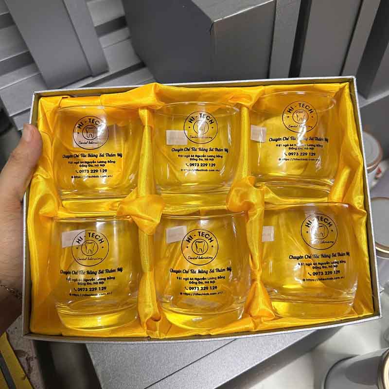 Bộ 6 Cốc Thủy Tinh In Logo Doanh Nghiệp | CTTPPR04
