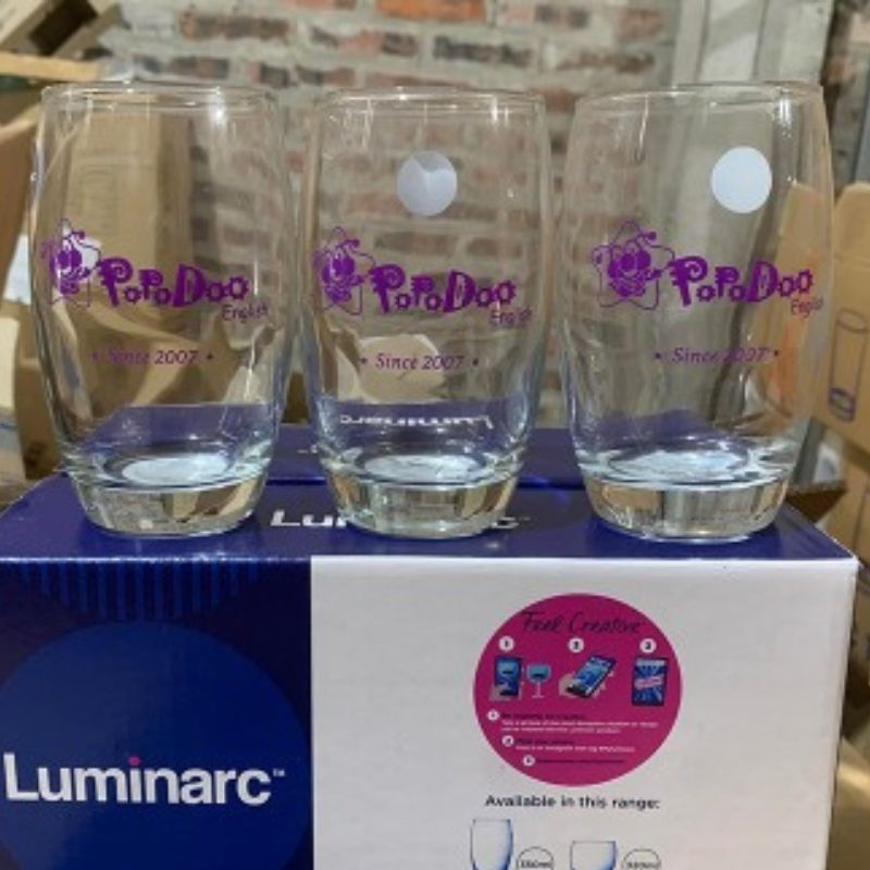 Bộ 6 Cốc Thủy Tinh Luminarc In Logo Theo Yêu Cầu | CTTPPR07