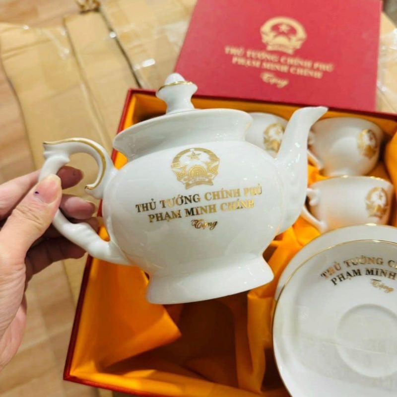 Bộ Ấm Chén Cát Tường In Logo Theo Yêu Cầu | ACPPR12