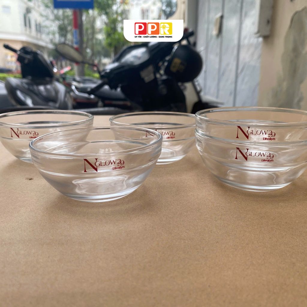 Bộ bát thủy tinh in logo theo yêu cầu