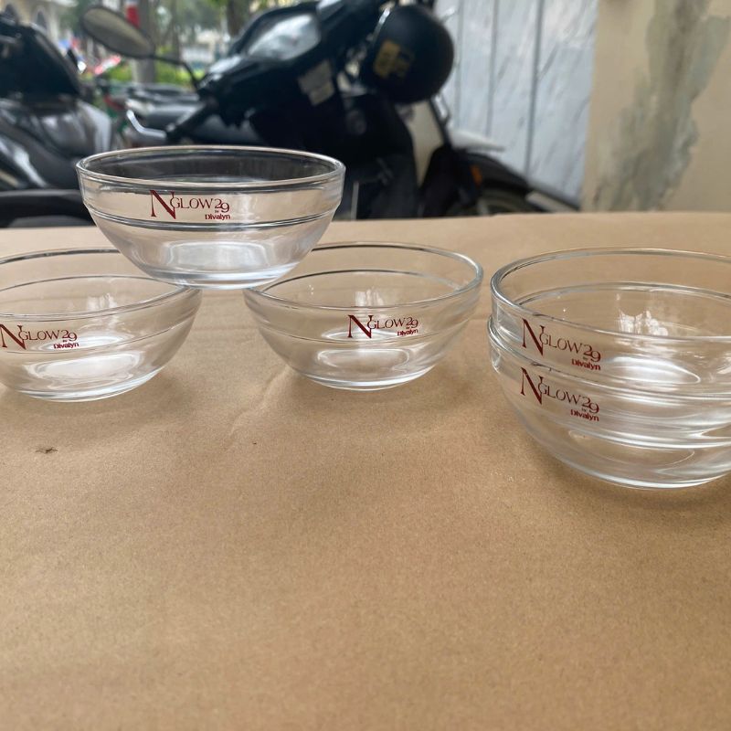 Bộ Bát Thủy Tinh In Logo Theo Yêu Cầu | BTTPPR04