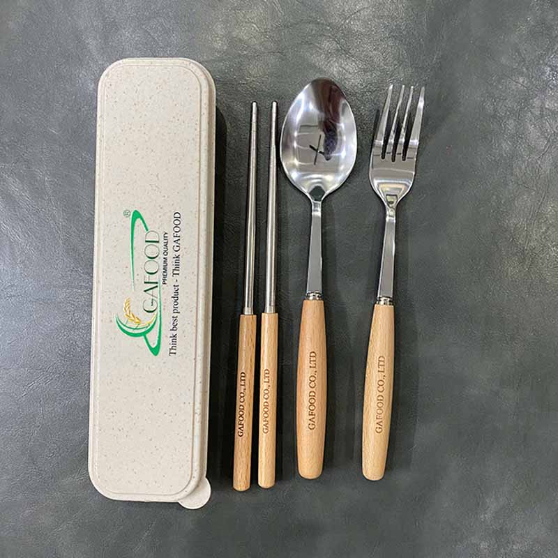 Bộ Thìa Nĩa Đũa In Logo Theo Yêu Cầu | TMDPPR01