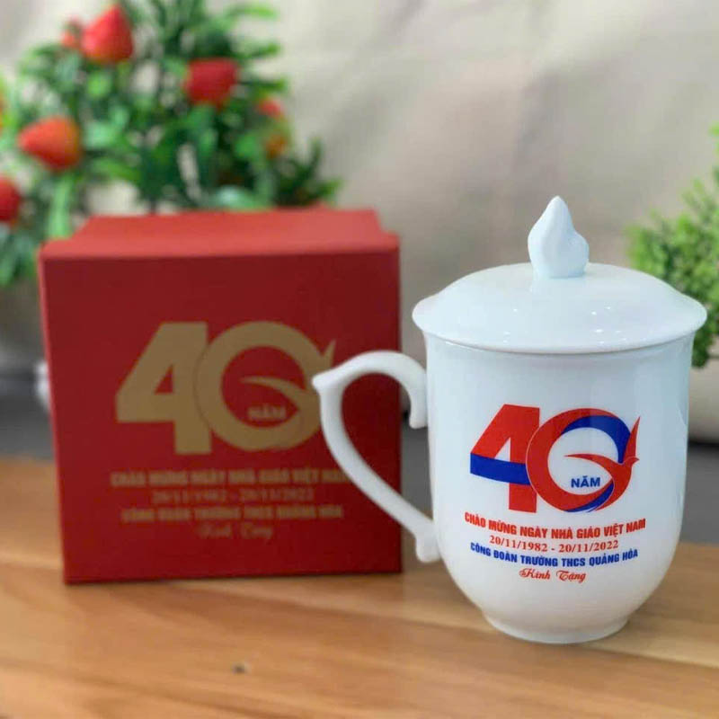 Cốc Sứ Chóp In Logo Làm Quà Tặng Doanh Nghiệp | CSPPR08