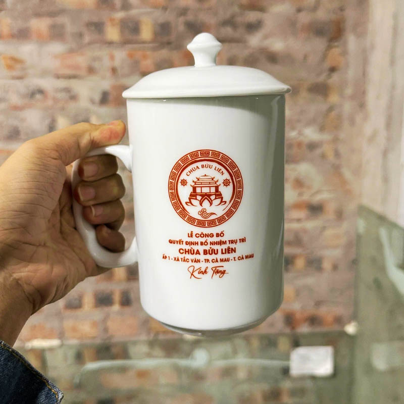 Cốc Sứ Có Nắp Size Đại In Logo Theo Yêu Cầu | CSPPR05