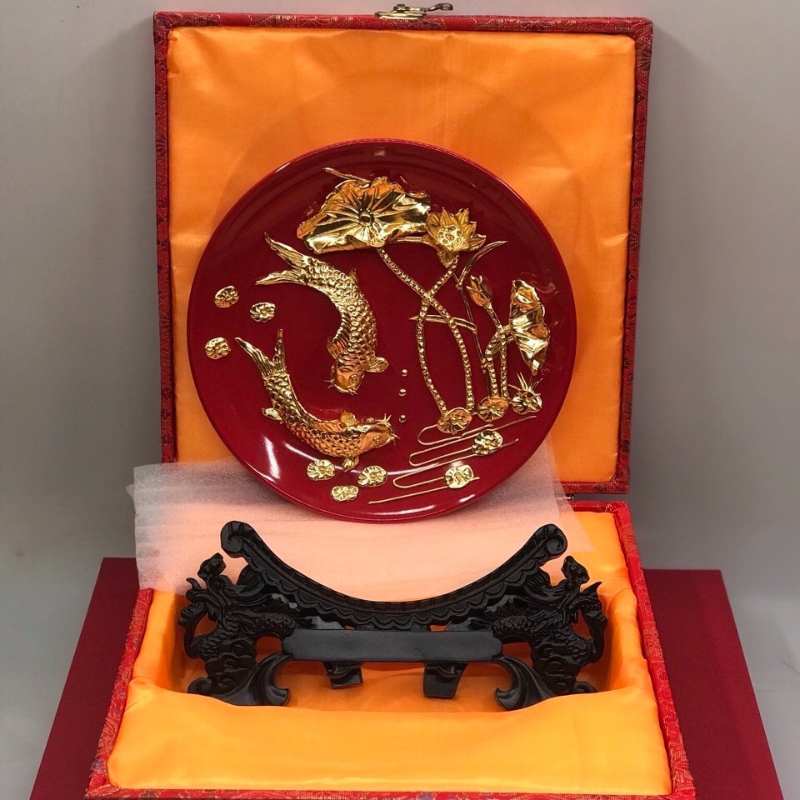 Đĩa Chưng Bày Mạ Vàng Quà Tặng Đối Tác | QCCPPR03