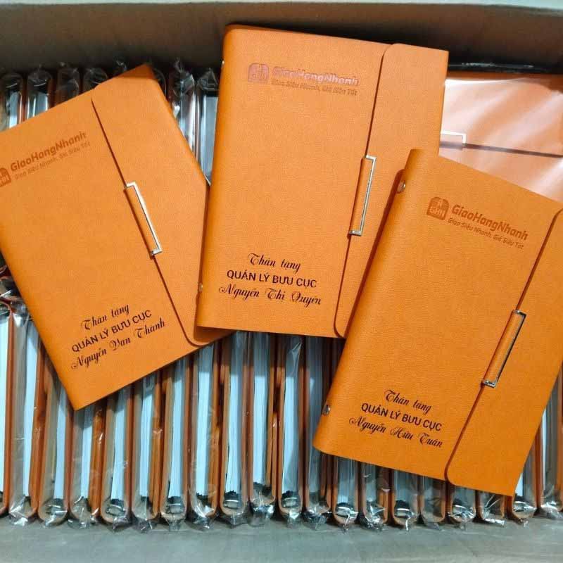 Sổ Bìa Da A5 Gáy Còng In Logo Doanh Nghiệp | SDPPR09