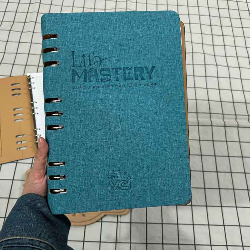 Sổ Bìa Da Gáy Còng Cao Cấp In Logo Công Ty | SDPPR04