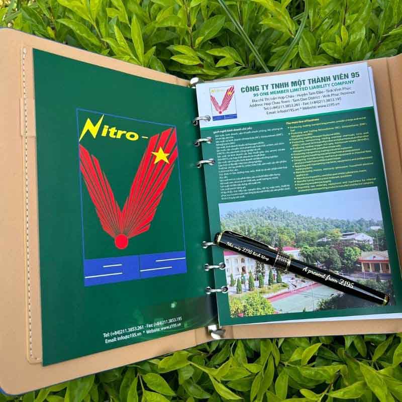 Sổ Bìa Da Gáy Còng Cao Cấp In Logo Theo Yêu Cầu | SDPPR08