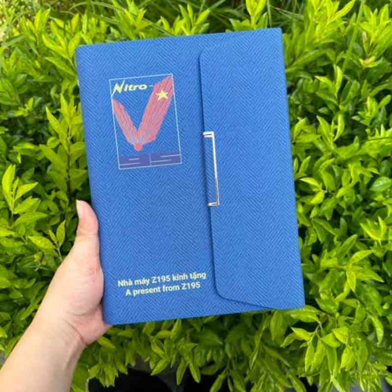 Sổ Bìa Da Gáy Còng Cao Cấp In Logo Theo Yêu Cầu | SDPPR08