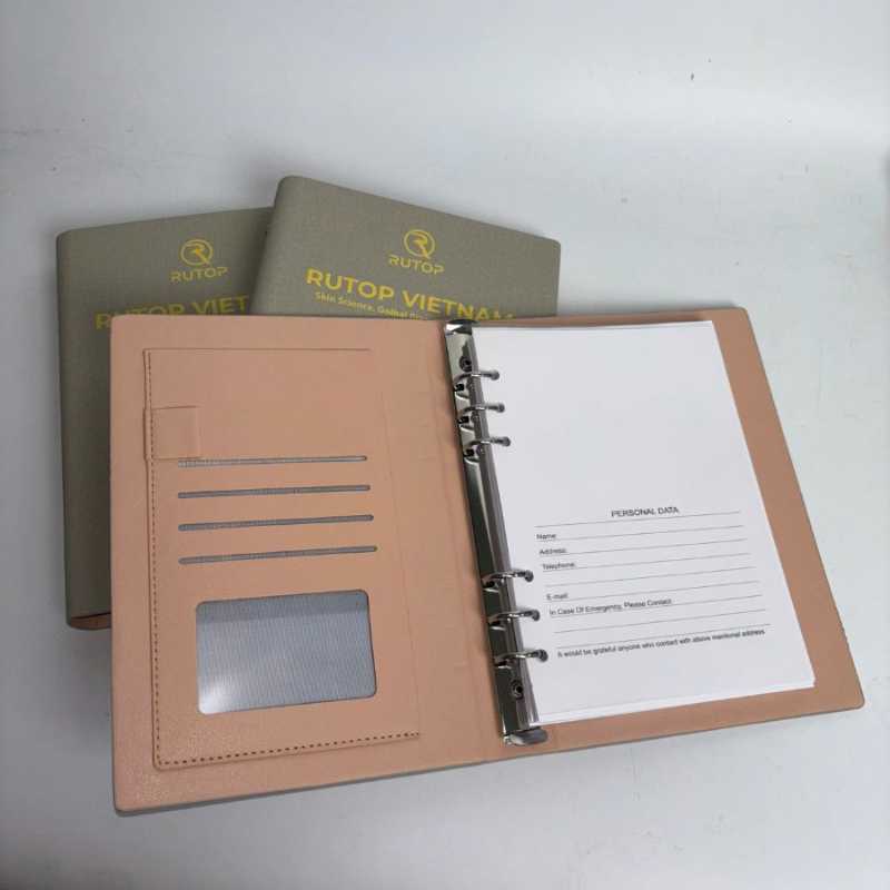 Sổ Bìa Da Gáy Còng In Theo Yêu Cầu | SDPPR02