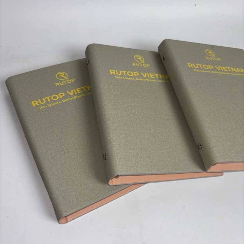 Sổ Bìa Da Gáy Còng In Theo Yêu Cầu | SDPPR02