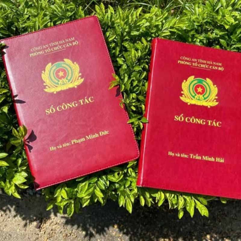 Sổ Bìa Da Gáy Dán In Logo Theo Yêu Cầu | SDPPR03