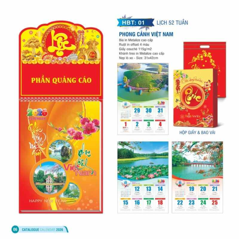 Lịch Tết 52 Tuần Làm Quà Tặng Doanh Nghiệp | LTPPR05