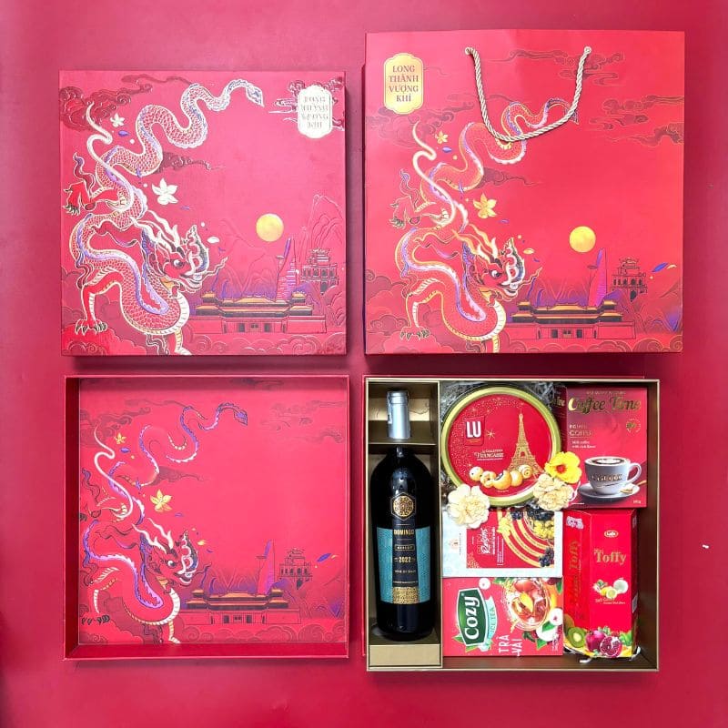 Hộp Quà Tết Doanh Nghiệp In Logo Theo Yêu Cầu | SQTPPR05
