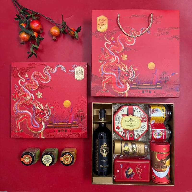 Hộp Quà Tết Cao Cấp In Logo Theo Yêu Cầu | SQTPPR09