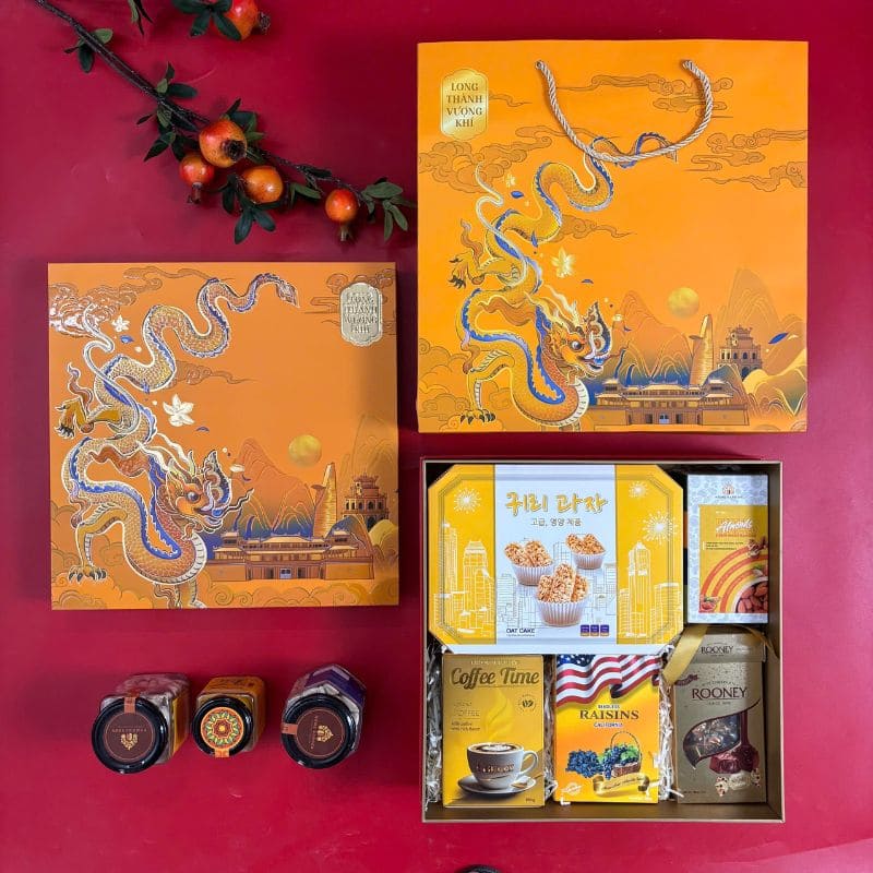 Hộp Quà Tết Cao Cấp In Logo SQTPPR10